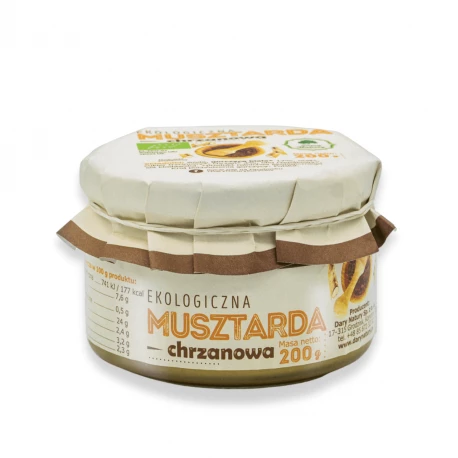Ekologiczna Musztarda Chrzanowa EKO 200 g Dary Natury