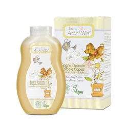 Delikatny Płyn do Kąpieli i Szampon dla Dzieci 2w1 Proteiny Ryżu Ekstrakt z Hibiskusa 400 ml Pierpaoli Baby Anthyllis