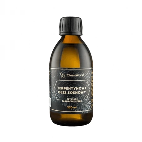 Terpentynowy Olej Sosnowy Terpentyna Sosnowa 250 ml Szklana Butelka ChemWorld