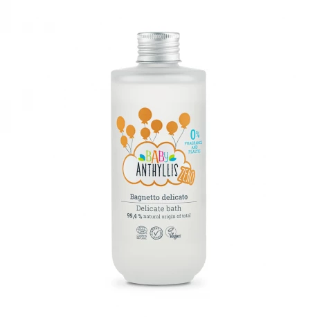 Płyn do Kąpieli dla Dzieci Bezzapachowy Naturalne Prebiotyki Szklane Opakowanie ZERO WASTE 200 ml Pierpaoli Baby Anthyllis Zero