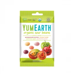 Cukierki Kwaśne Fasolki (Sour Beans) EKO Organic Sour Beans 50 g YUMEARTH
