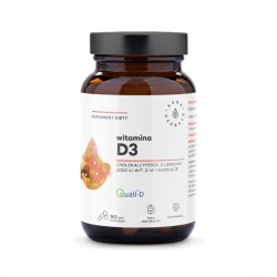 Witamina D3 2000 IU z Lanoliny (90 kaps) VEGE Aura Herbals