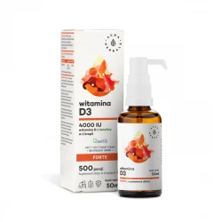 Witamina D3 Forte 4000 IU MCT Oil w Płynie 50 ml Krople Aura Herbals
