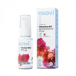 Witamina B12 Metylokobalamina 100 mcg Wegańska Spray Doustny 25 ml Osavi