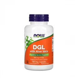 DGL 400 mg Lukrecja + Aloe Vera VEGE (100 kaps) Now Foods