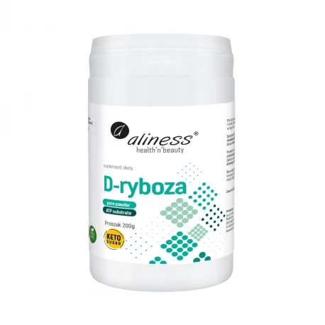 D-Ryboza Ultraczysta (Keto Cukier) ATP Słodzik w Proszku 200 g Aliness
