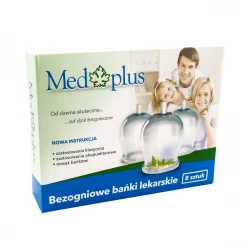 Bezogniowe Bańki Lekarskie z Pompką o Średnicy 40 mm (8 szt) Med Plus