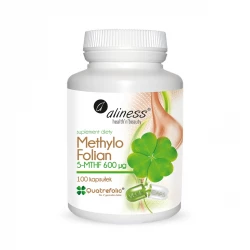 KWAS FOLIOWY 5-MTHF 600 µg Methylo Folian (100 kaps) Aliness