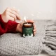 HO HO HO! Świąteczna Świeca Sojowa Duża Ręcznie Robiona Wegańska 180 ml YUSH
