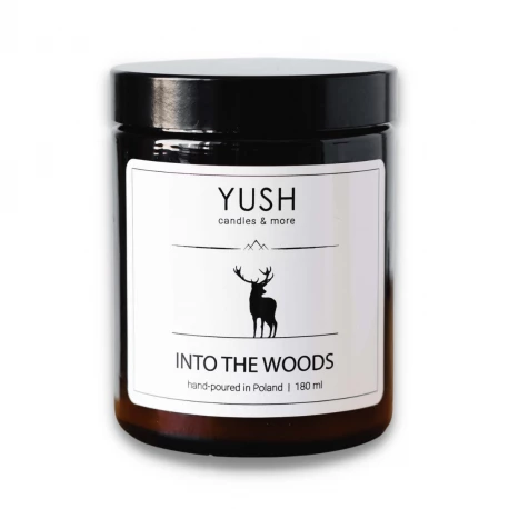 INTO THE WOODS Świeca Sojowa Duża Ręcznie Robiona Wegańska 180 ml YUSH