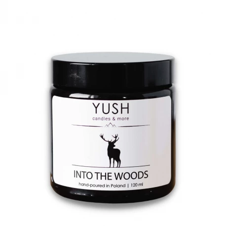 INTO THE WOODS Świeca Sojowa Ręcznie Robiona Wegańska 120 ml YUSH