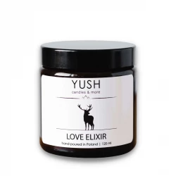 LOVE ELXIR Świeca Sojowa Ręcznie Robiona Wegańska 120 ml YUSH