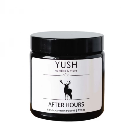 AFTER HOURS Świeca Sojowa Ręcznie Robiona Wegańska 120 ml YUSH