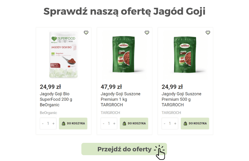 Sprawdź naszą ofertę Jagód Goji