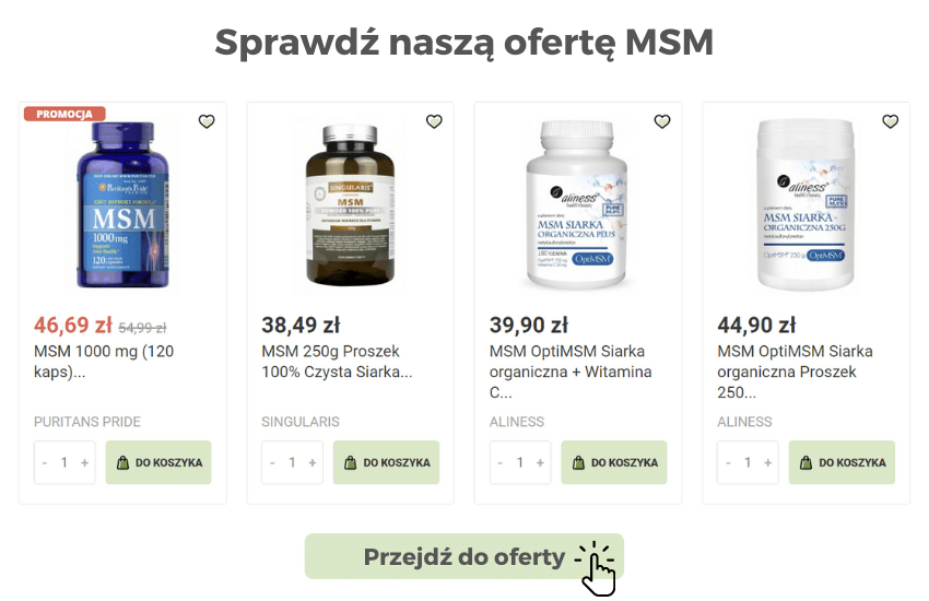 Sprawdź naszą ofertę MSM