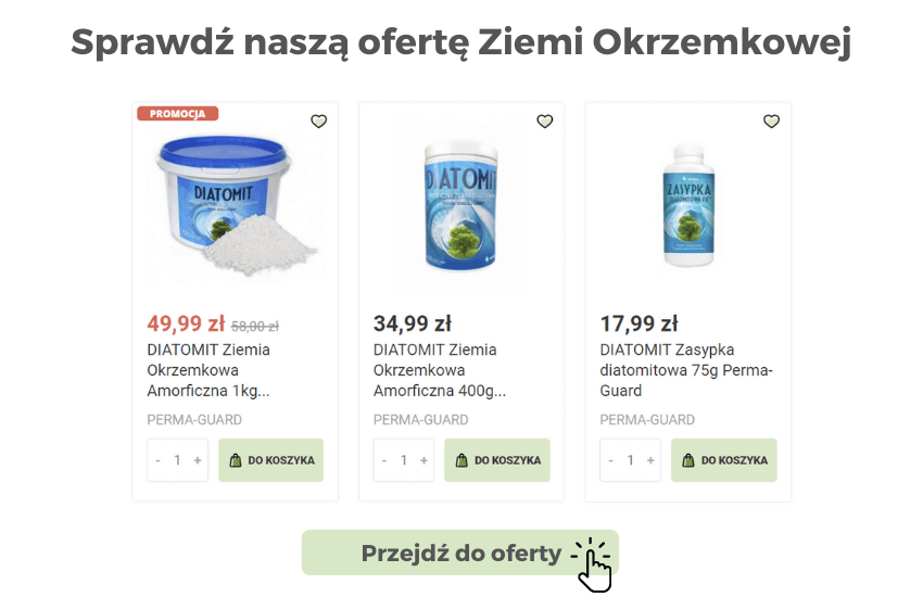 Sprawdź naszą ofertę Ziemi Okrzemkowej