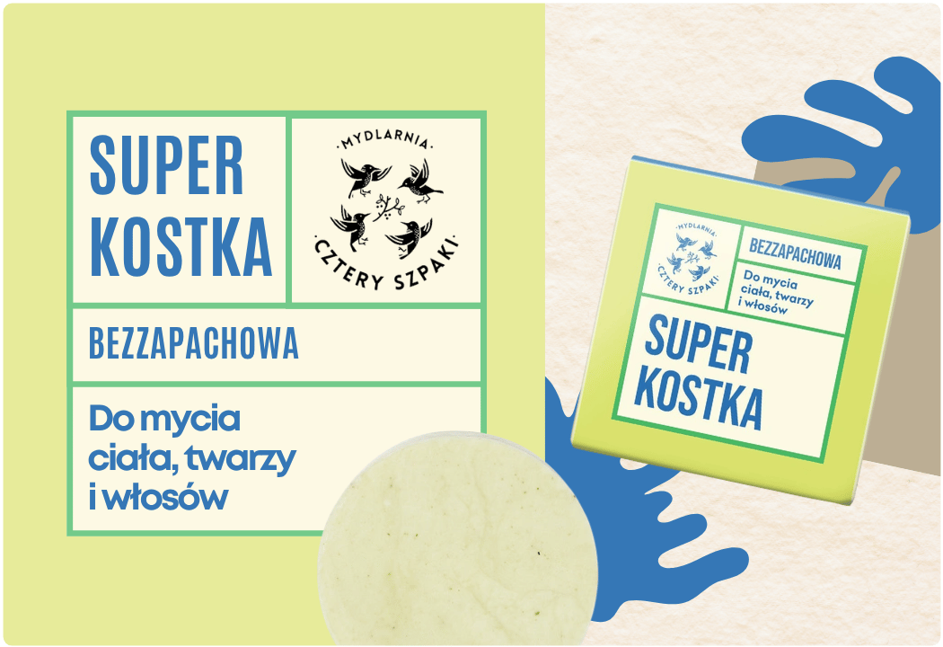 Super Kostka Myjąca 75 g Mydlarnia Cztery Szpaki