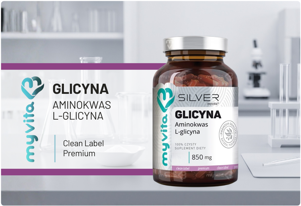 Glicyna 850 mg Aminokwas VEGE (50 kaps) Silver MyVita