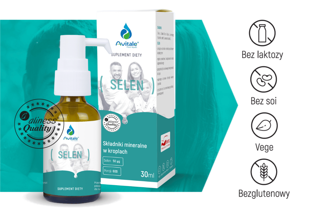 Selen L-selenometionina 50 µg w Kroplach 30 ml Avitale Aliness