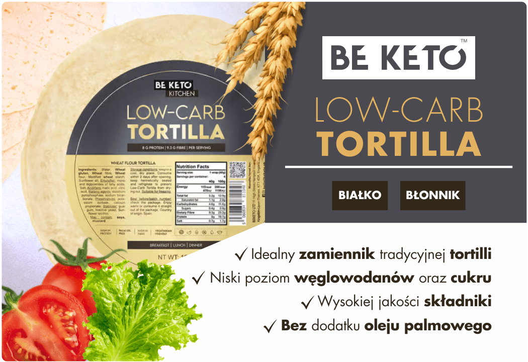 Keto Tortilla Niskowęglowodanowa Low-carb 160 g BeKeto