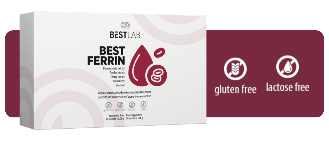 Best Ferrin Wsparcie Gospodarki Żelaza (60 kaps) Best Lab