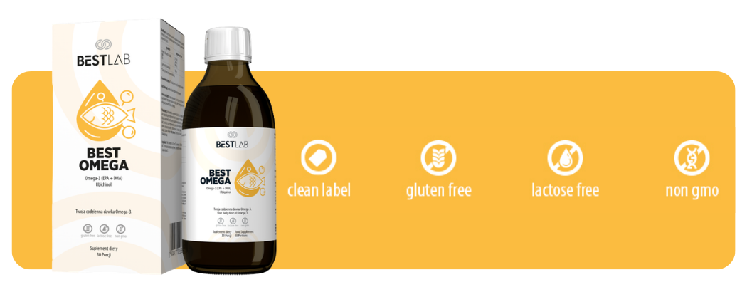 BestOmega Kwasy Tłuszczowe Omega-3 EPA DHA Płyn 300 ml BestLab