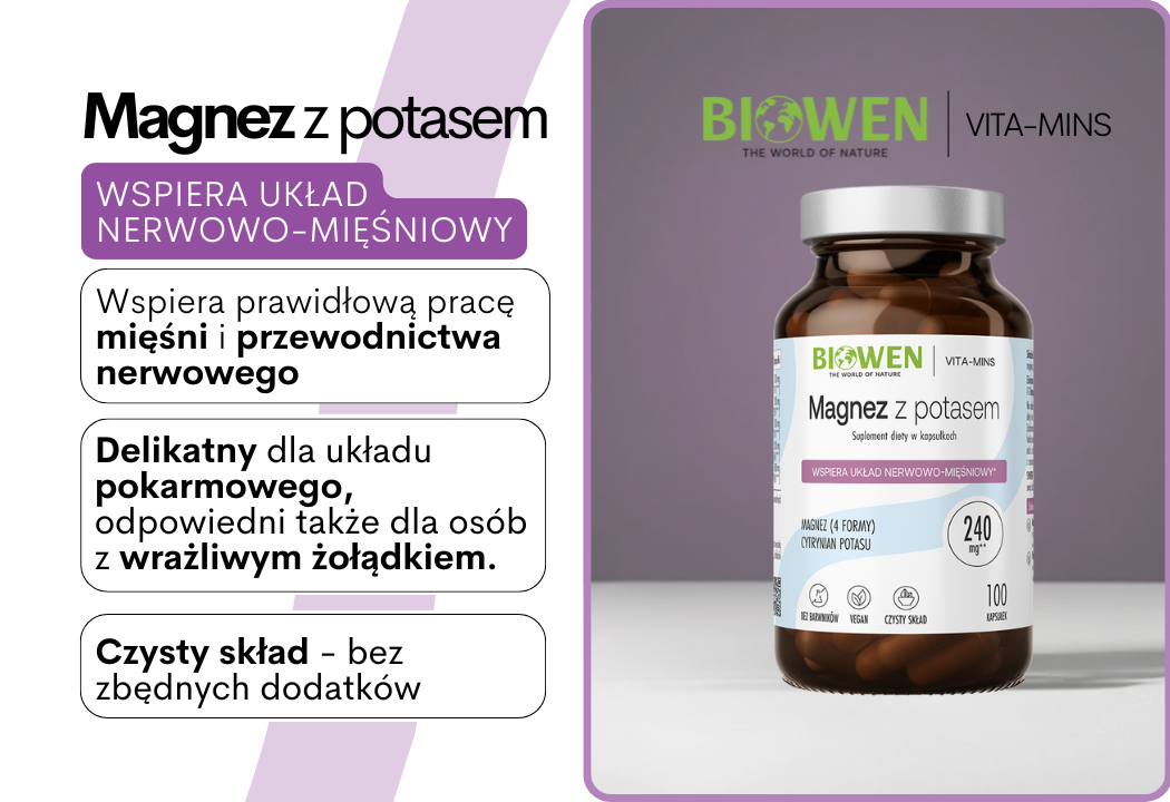 4 formy Magnezu + Potas Biowen