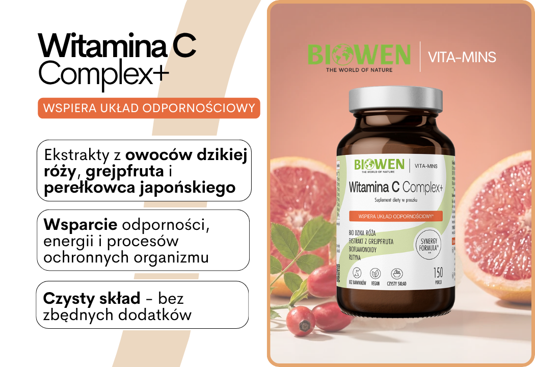 Witamina C Complex+ Ekstrakt z Grejpfruta (150 g) Proszek Biowen