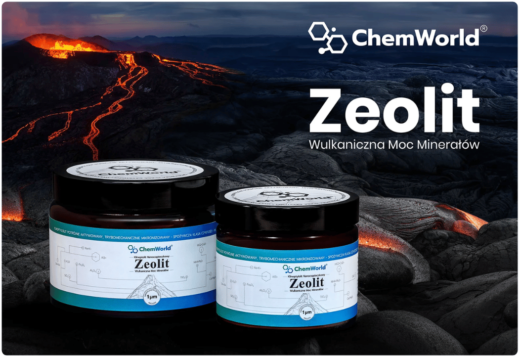Minerały Wulkaniczne Czysty Zeolit Naturalny Proszek Mikrocząsteczkowy Aktywny Klinoptylolit 125 g ChemWorld