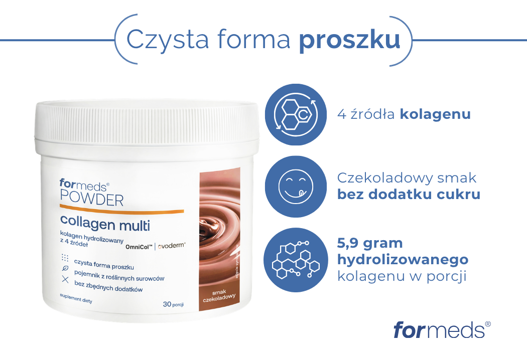 POWDER collagen multi Kolagen Hydrolizowany Czekolada Proszek 210 g  formeds