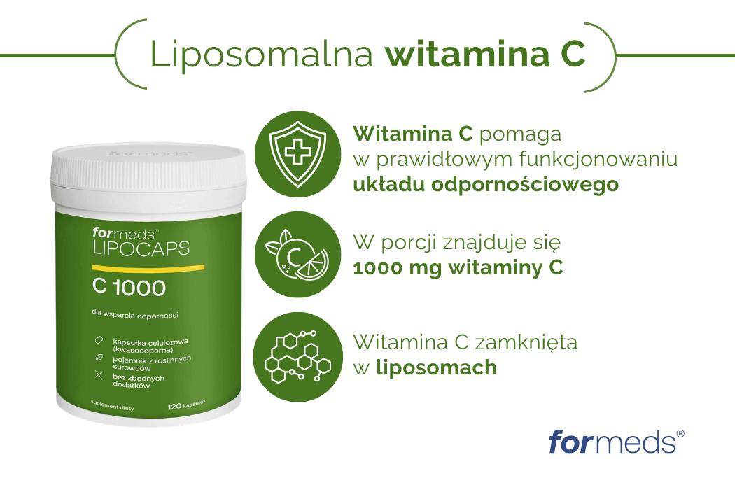 LipoCaps C 1000, witamina C liposomalna 1000 mg, 120 kapsułek Formeds