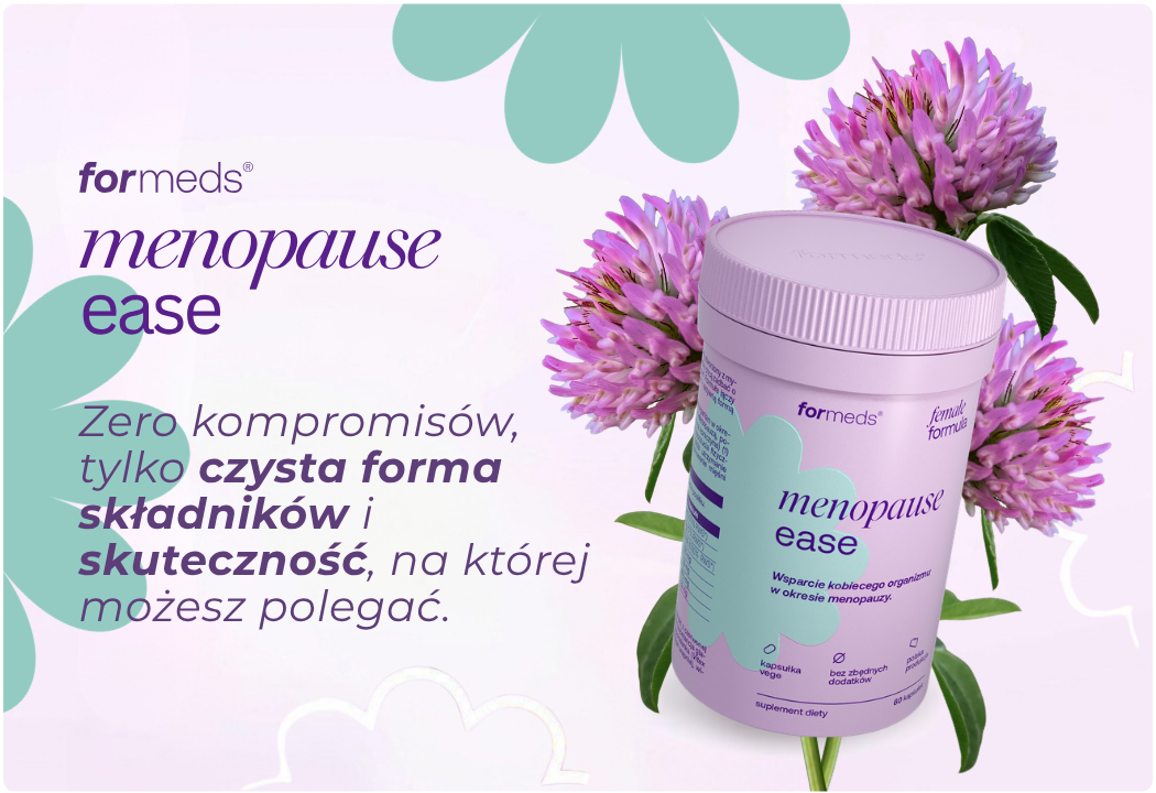 Menopause Ease Wapń Witamina D Kwas Foliowy Niepokalanek Czerwona Koniczyna Female Formula (60 kaps) Formeds