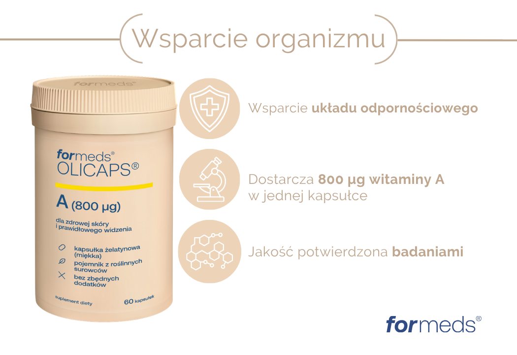 OLICAPS A Witamina A 800 μg (60 kaps) Formeds