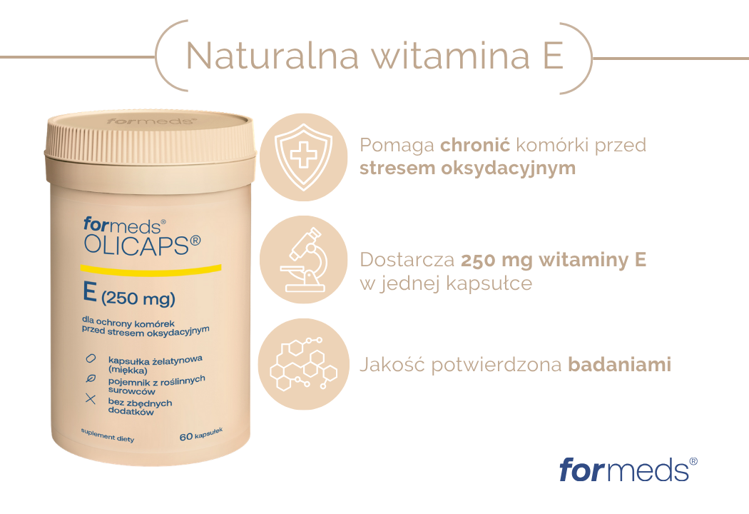 OLICAPS E Witamina E 250 mg Olej MCT (60 kaps) Formeds