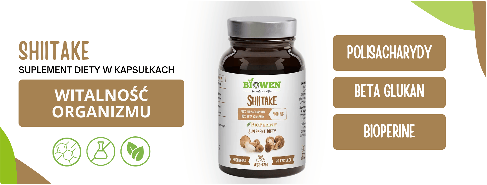 Grzyby Shiitake (90 kaps)
