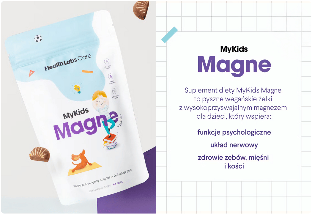 MyKids Magne Magnez w Żelkach dla Dzieci Smak Tropikalny (60 szt) Health Labs Care (OUTLET)