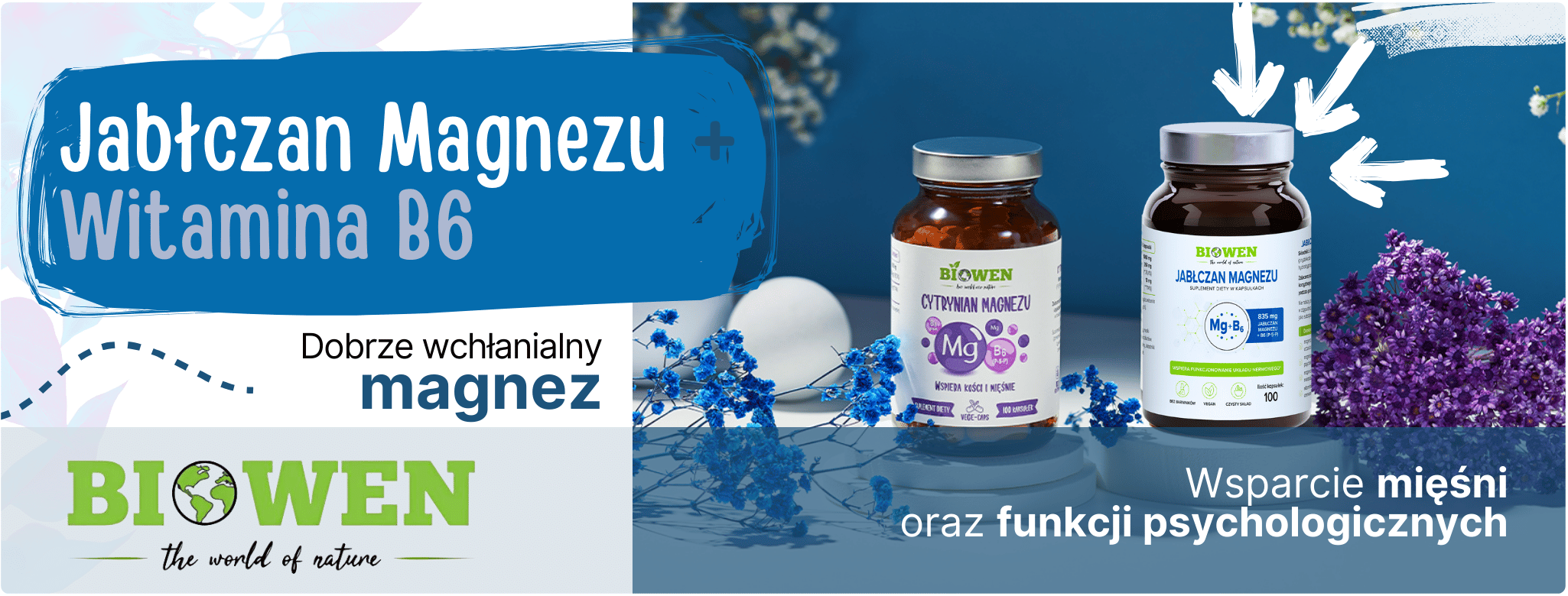 Jabłczan Magnezu + Witamina B6 Biowen
