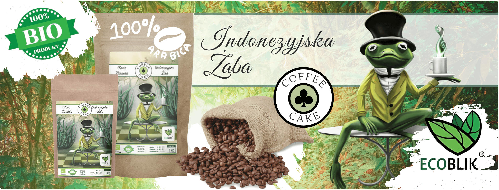 Kawa Ziarnista Indonezyjska Żaba - Baner EcoBlik