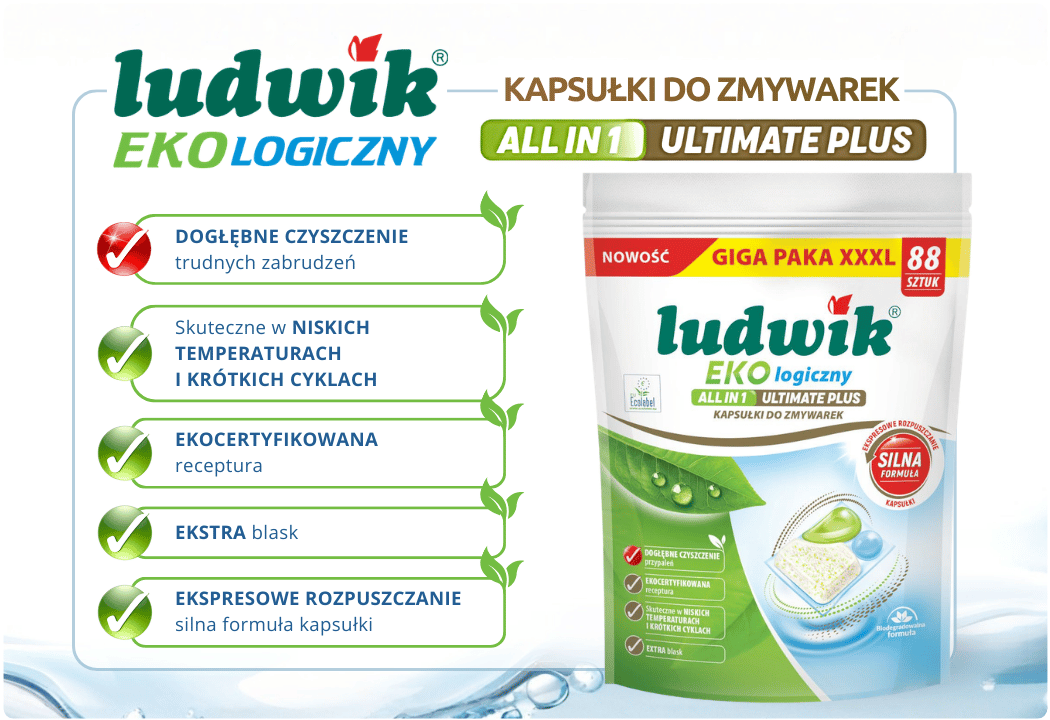 Kapsułki do Zmywarki All in One Ultimate Plus Ludwik Ekologiczny