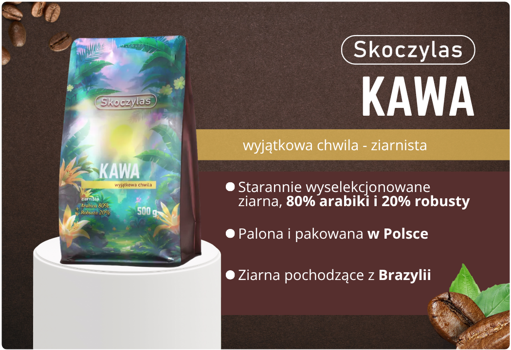Kawa Wyjątkowa Chwila Ziarnista 80% Arabica 20% Robusta 500 g Skoczylas