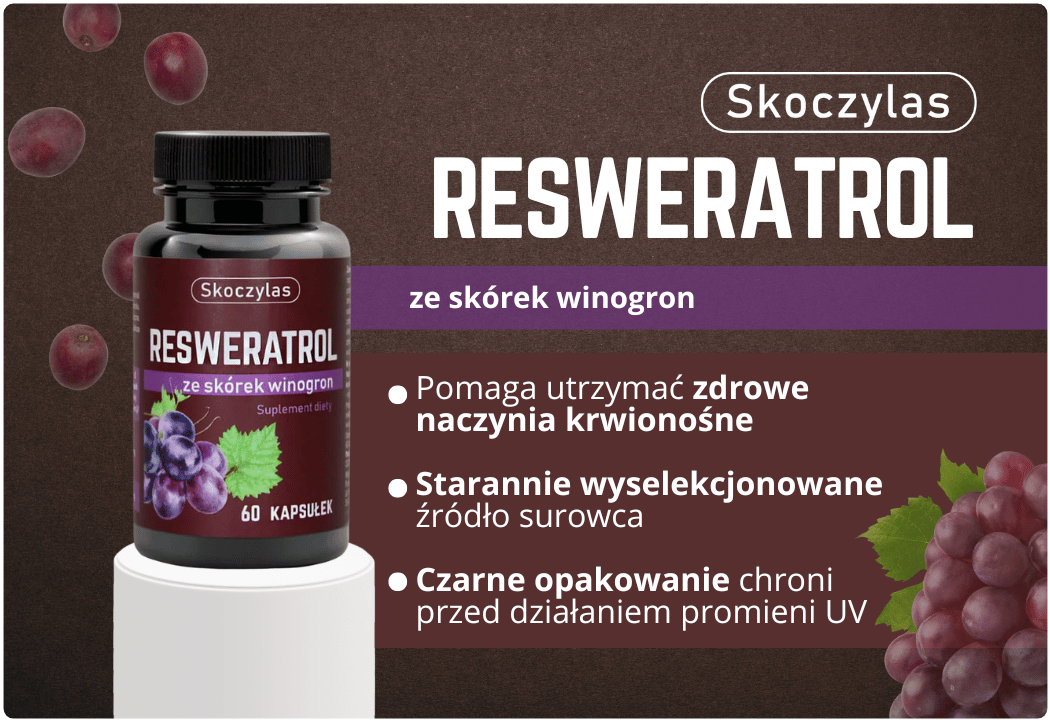 Resweratrol ze Skórek Winogron (60 kaps) Skoczylas