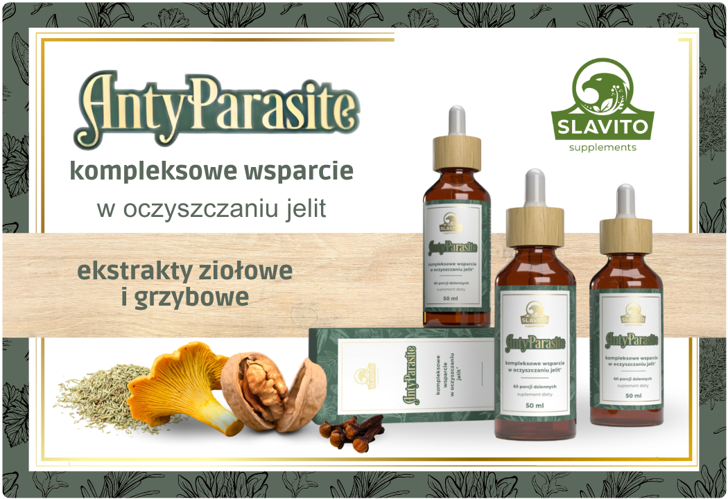 AntyParasite Naturalny Kompleks na Wsparcie Trawienia i Pracy Jelit Krople 50 ml Slavito