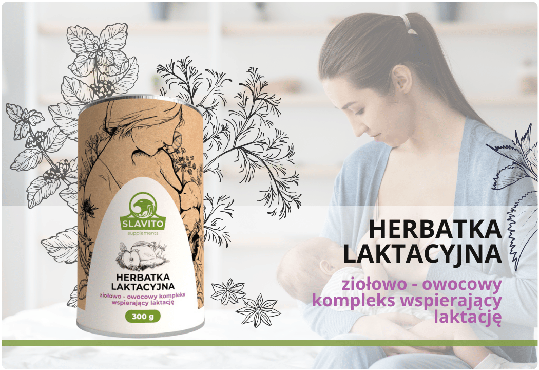 Herbatka Laktacyjna Ziołowo-Owocowy Kompleks na Laktację 300 g Slavito